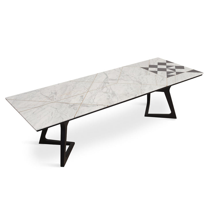 Betona Dining Table With Stone Top - Alankaram