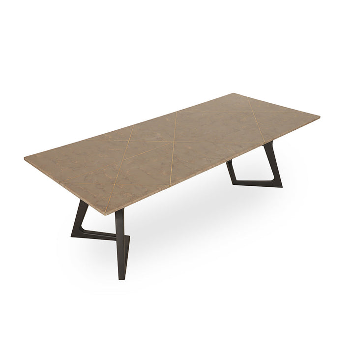 Betona Teakwood Dining Table with Stone Top - Alankaram