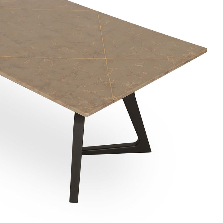 Betona Teakwood Dining Table with Stone Top - Alankaram