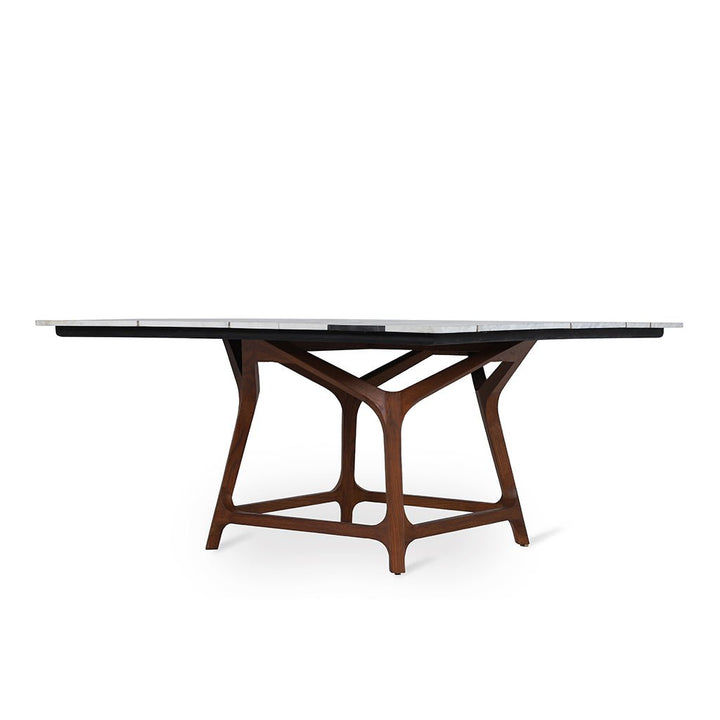 Dolgu - Teakwood Dining table with Stone Top - Alankaram