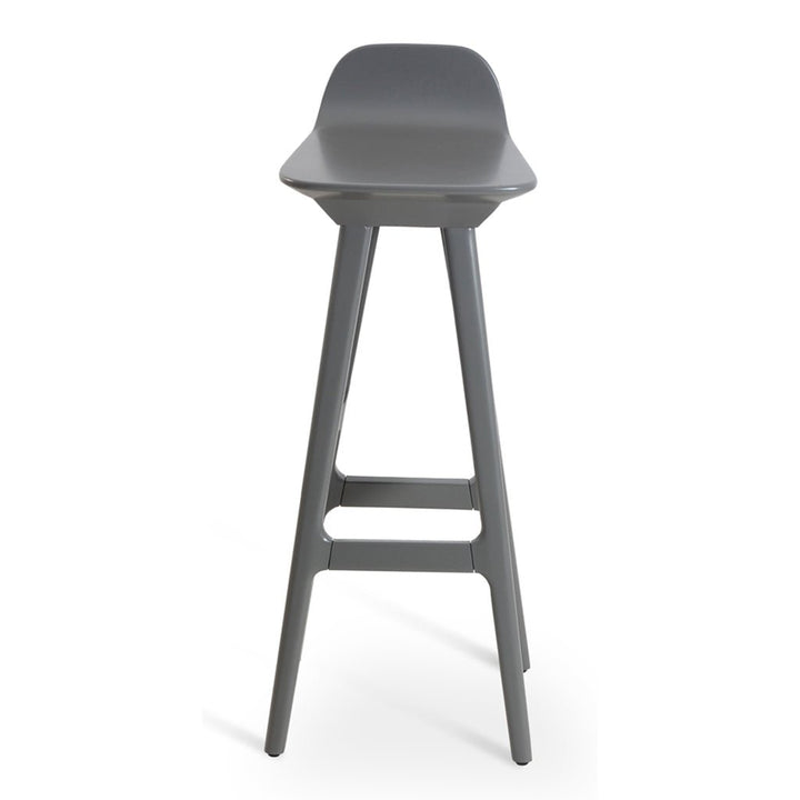 Inalt – High / Bar Chair with Dark grayish blue PU - Alankaram