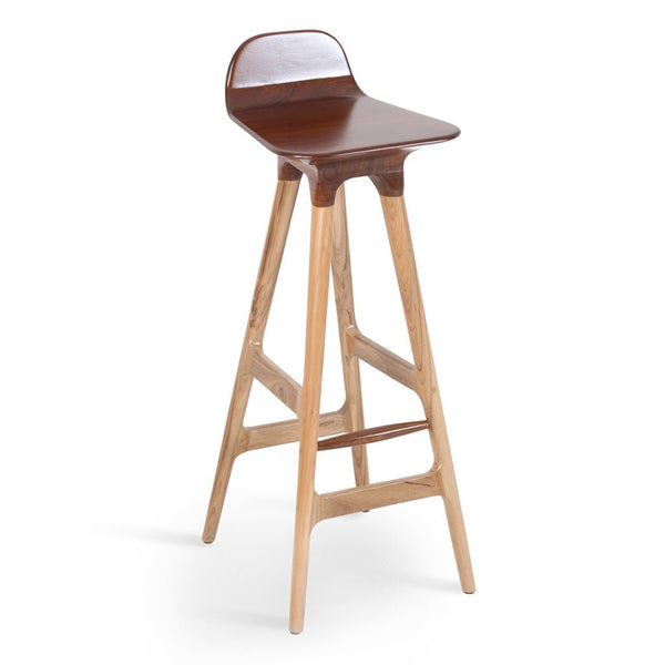 Inalt – High / Bar Chair with Walnut Stain - Alankaram