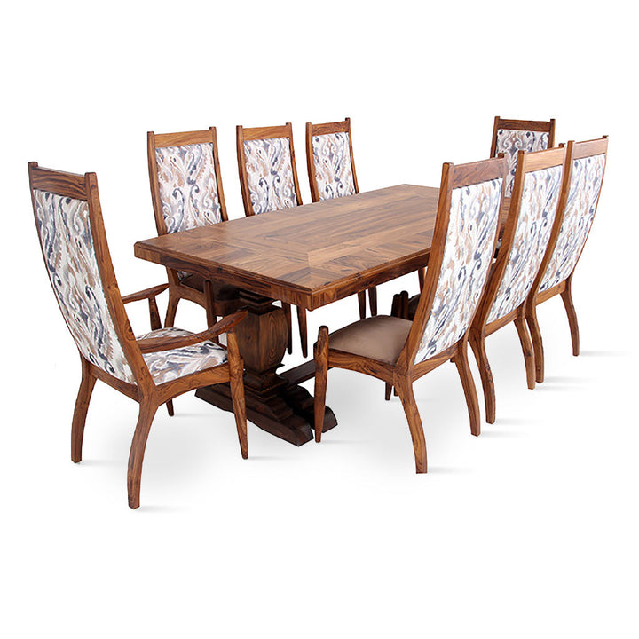 Prthu - Teakwood Dining Table with Elaborate Design - Alankaram