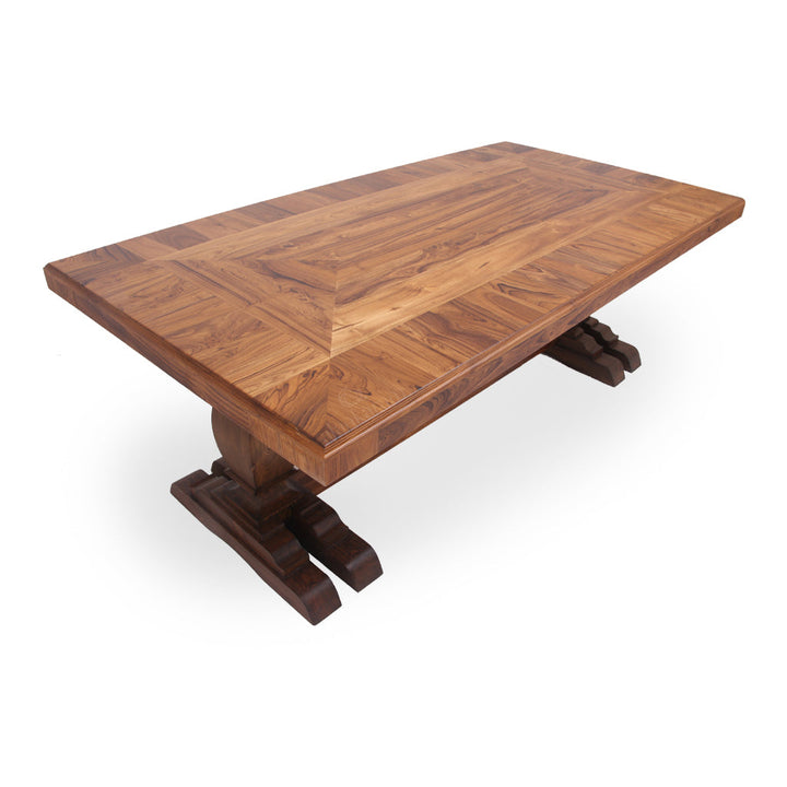 Prthu - Teakwood Dining Table with Elaborate Design - Alankaram