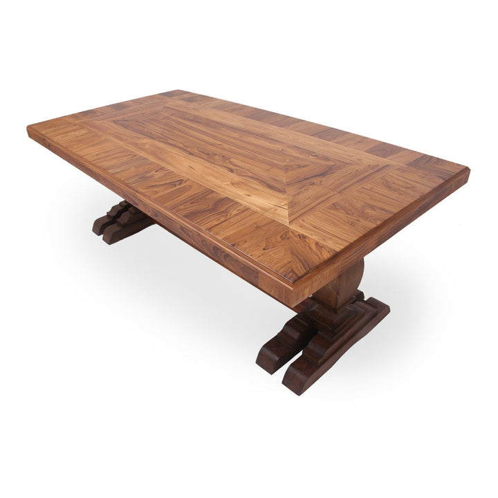 Prthu - Teakwood Dining Table with Elaborate Design - Alankaram