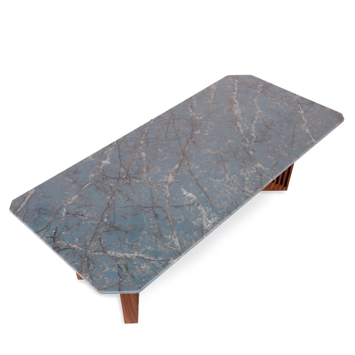 Tyllog Teakwood Dining Table with Stone Top - Alankaram